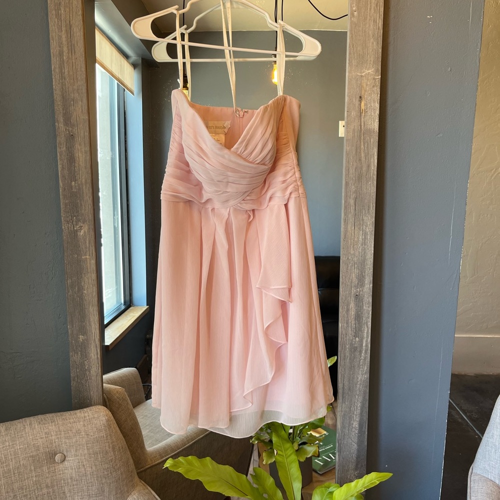 Short, Pink, David’s Bridal Bridesmaid Dress